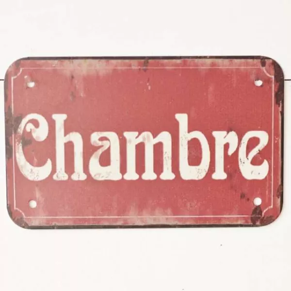 Plaque Chambre Style Rétro vintage