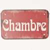 Plaque Chambre Style Rétro vintage