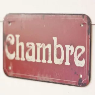 Plaque Chambre Style Rétro vintage
