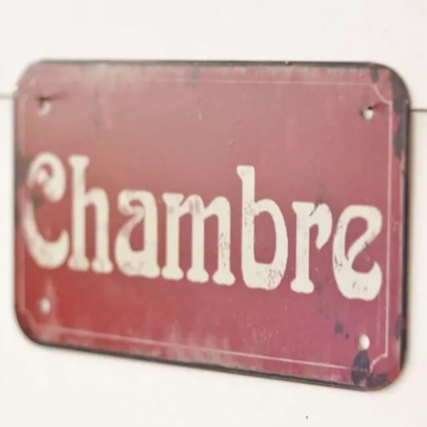 Plaque Chambre Style Rétro vintage