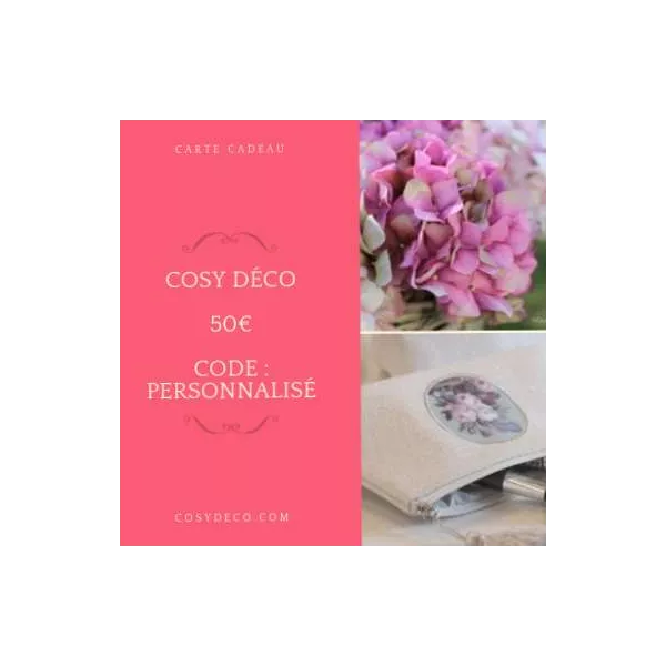75€ Carte Cadeau Cosy Déco 