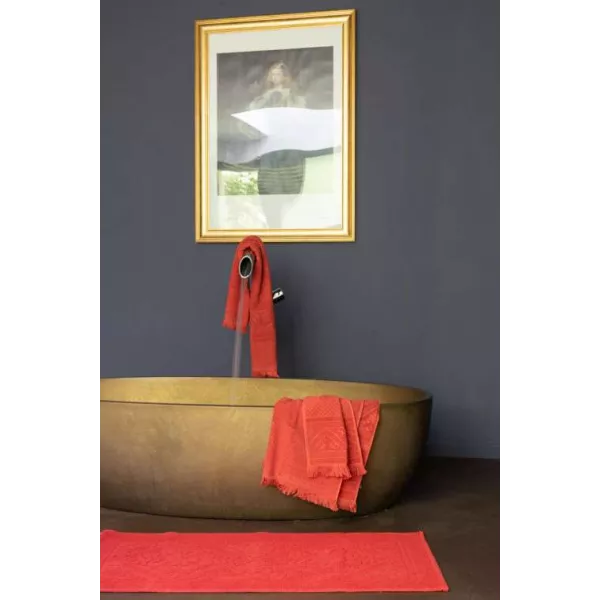 Grand Tapis Brique en éponge style hammam