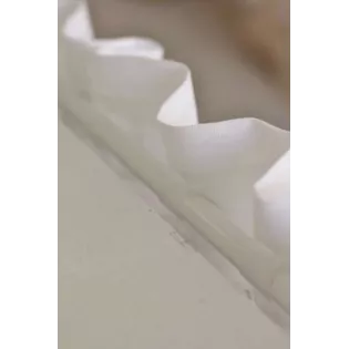 Rideau Meuble sous évier Lin Blanc Broderie Charme