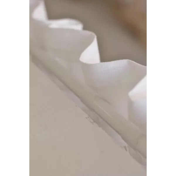 Rideau Meuble sous évier Lin Blanc Broderie Charme