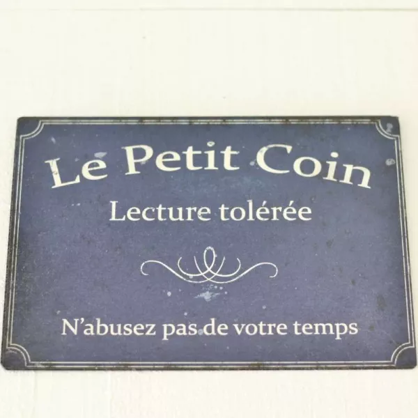 Plaque le petit coin déco WC