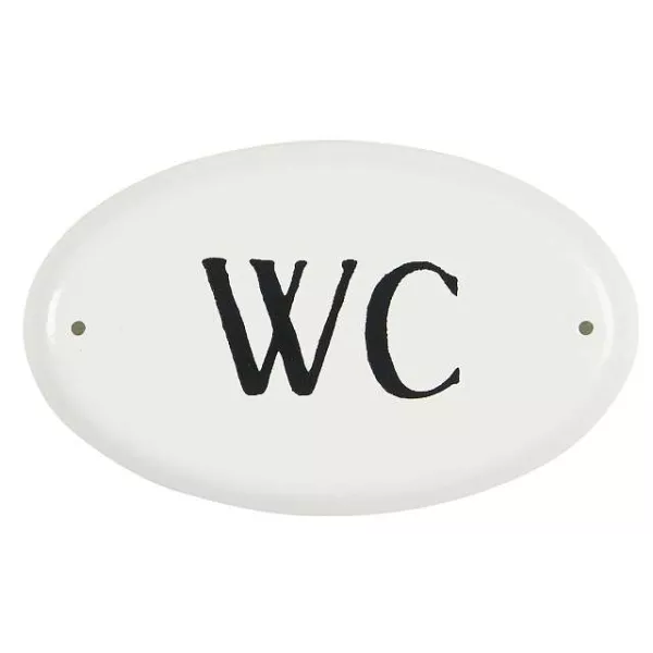 Plaque porte toilettes retro