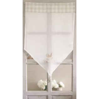Rideau store cuisine decor poule Campagne