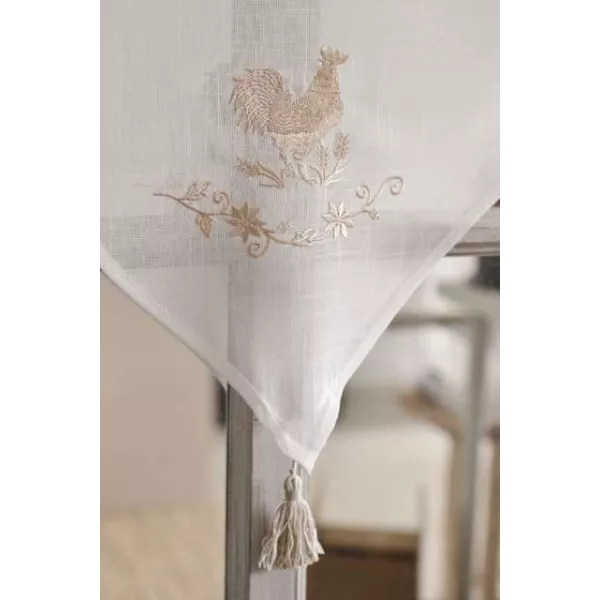 Rideau store cuisine decor poule Campagne