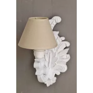 Applique murale Blanche bois style gustavien
