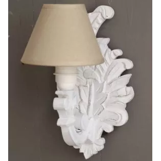 Applique murale Blanche bois style gustavien