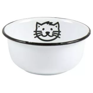 Bol métal émaillé Rétro Chat