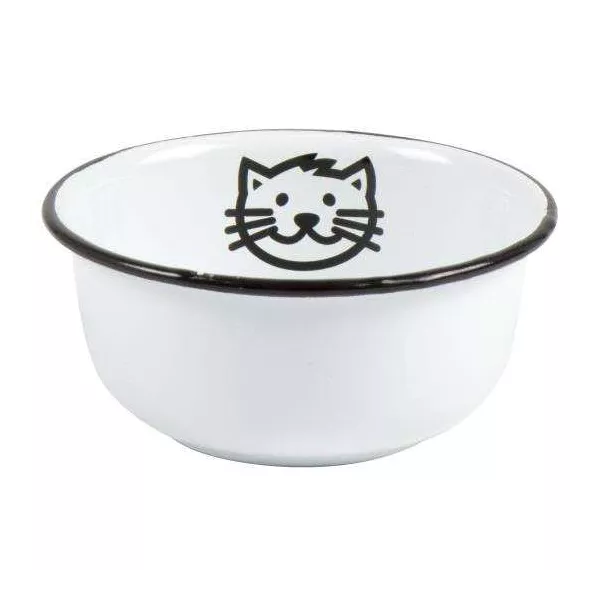 Bol métal émaillé Rétro Chat