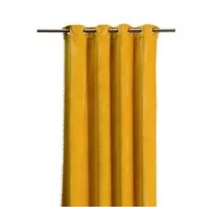 rideau velours jaune deco