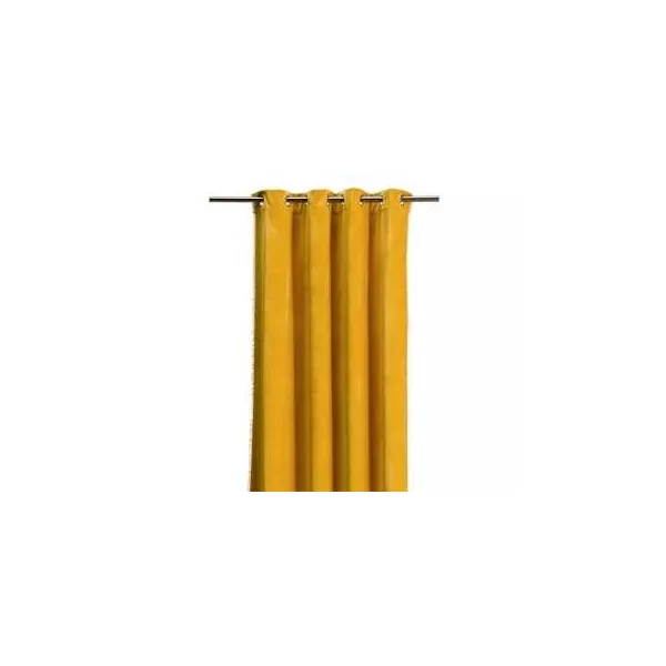rideau velours jaune deco