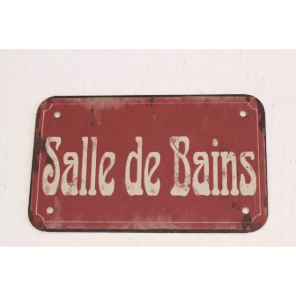 Plaque porte vintage Salle de Bain