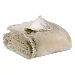 Couvre Lit Velours Lin Vivaraise