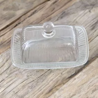 Beurrier Verre style Campagne Forme Rétro