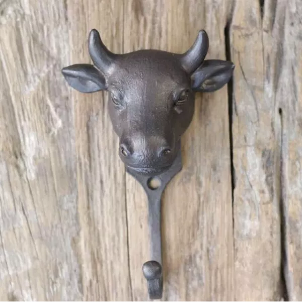 Patère Murale Tête de Boeuf Cuisine de Campagne