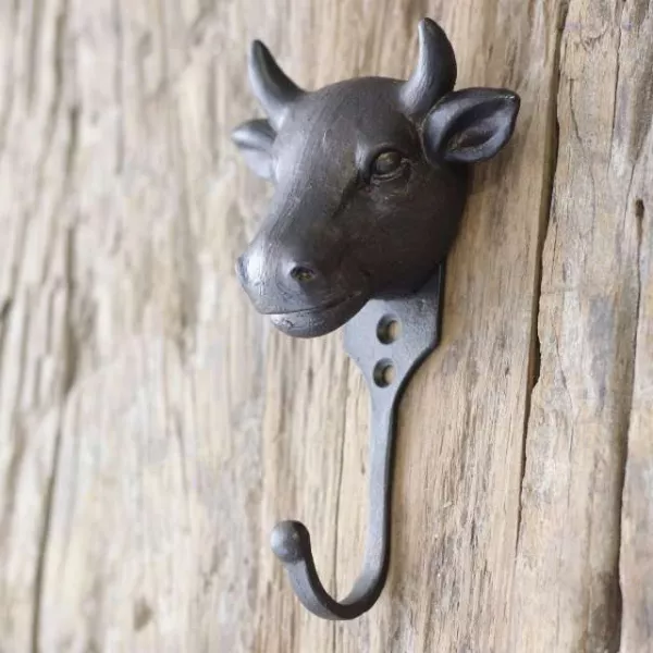 Patère Murale Tête de Boeuf Cuisine de Campagne