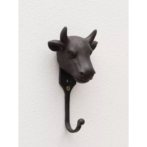 Patère Murale Tête de Boeuf Cuisine de Campagne