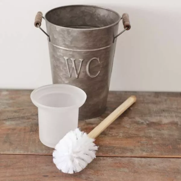 Brosse wc Bois et Zinc