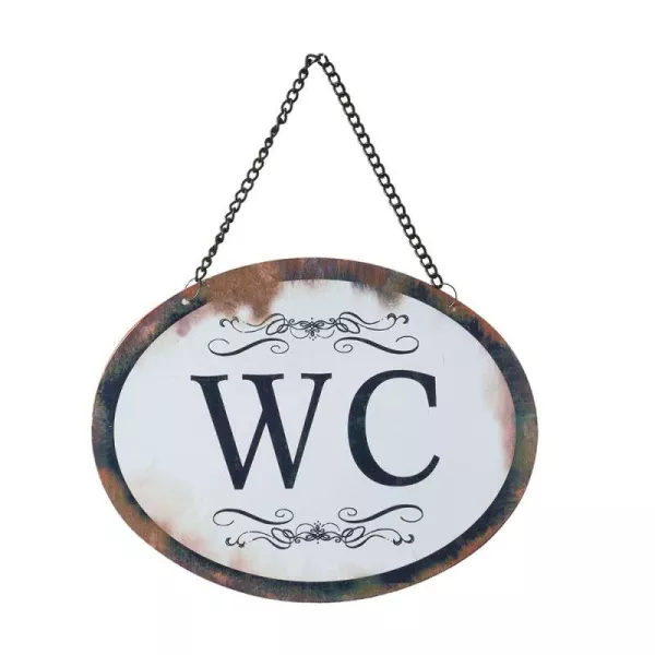 Plaque Toilettes Vintage