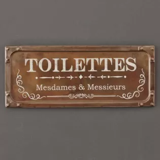 Plaque Toilettes Métal