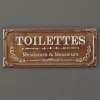 Plaque Toilettes Métal