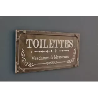 Plaque Toilettes Métal