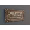 Plaque Toilettes Métal