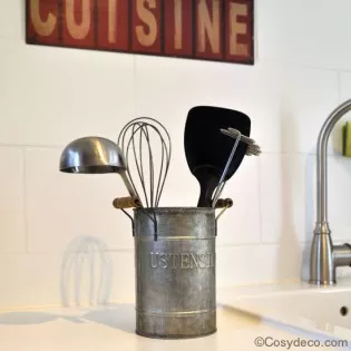 Porte Ustensiles Rétro Cuisine Déco Campagne Rétro Vintage