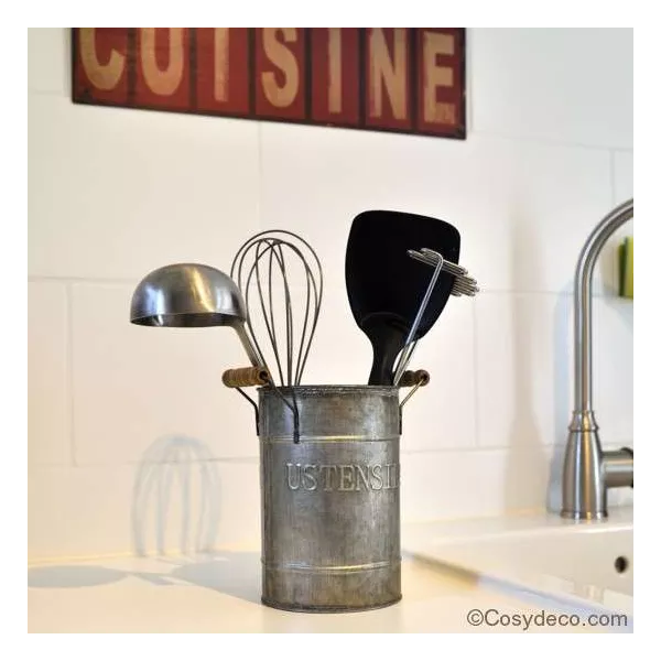 Porte Ustensiles Rétro Cuisine Déco Campagne Rétro Vintage