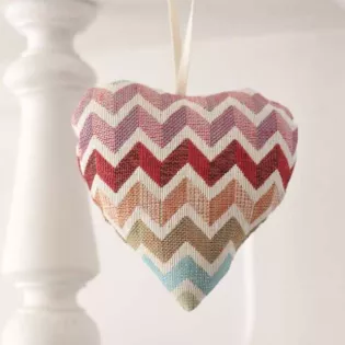 Petit Coeur tissu à suspendre