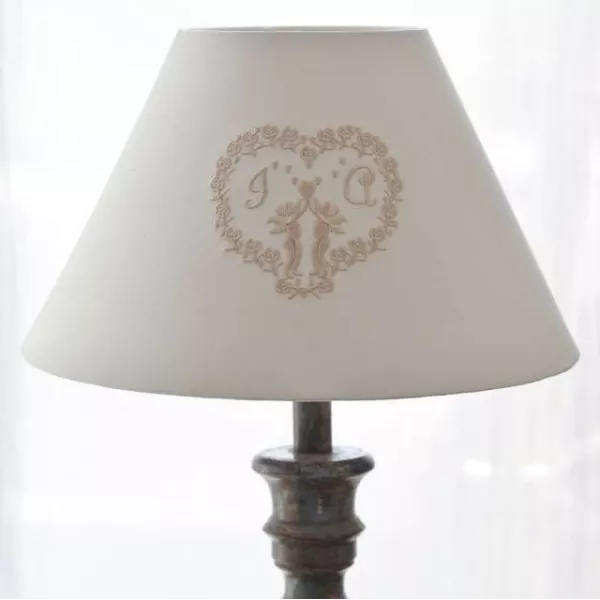 abat-jour Shabby Chic Blanc