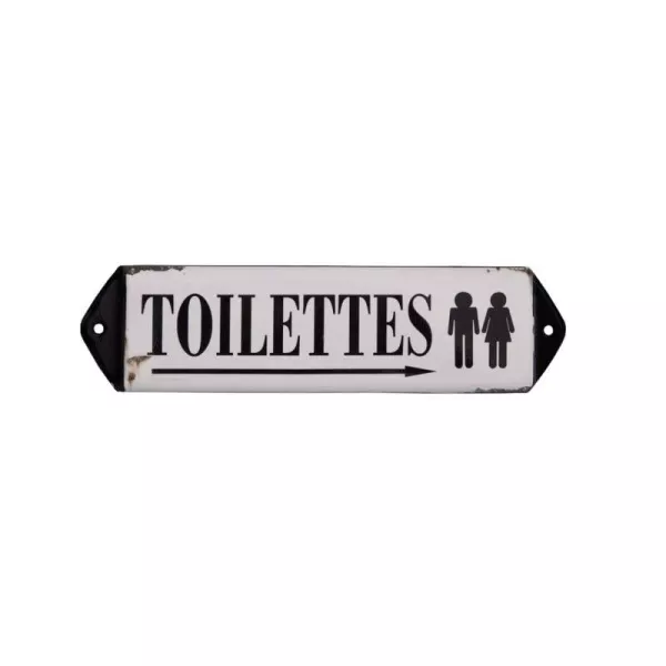 plaque toilettes silhouettes retro