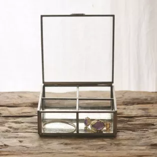 Coffret à Bijoux Verre et laiton Cosy chehoma
