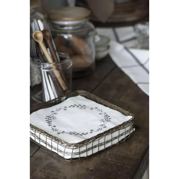 Panière Fil Métal Mordoré