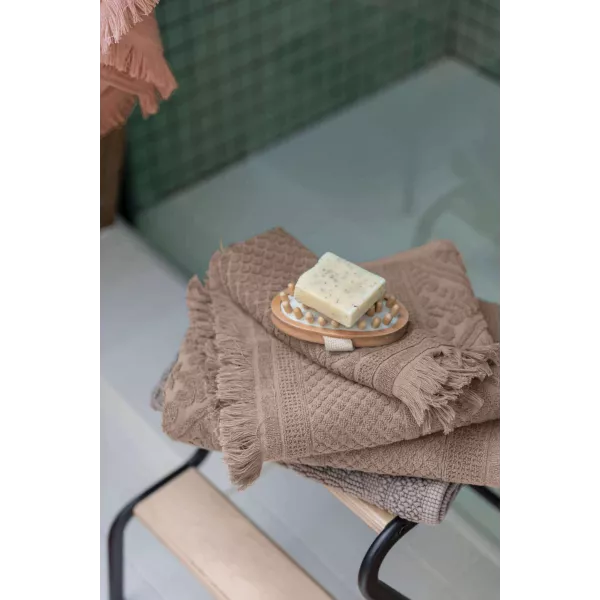 Nouveau Tapis de bain Enzo Vivaraise Coloris Chamois