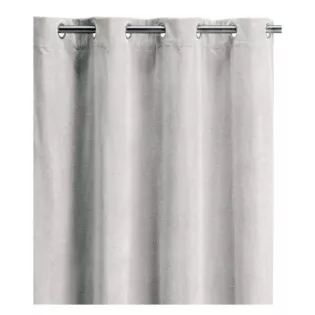 Rideau Velours Uni Gris Vivaraise