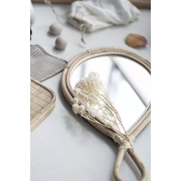 Petit Miroir Bambou naturel