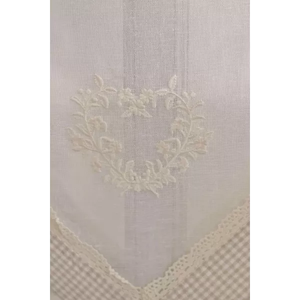 Petit Voilage de Cuisine Vichy Beige Rustique