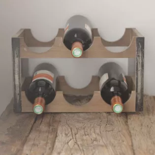 Casier Porte Bouteilles Bois Rétro Vintage