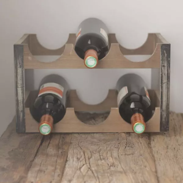 Casier Porte Bouteilles Bois Rétro Vintage