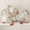 Trio de poules Déco style campagne
