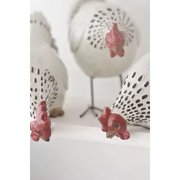 Trio de poules Déco style campagne