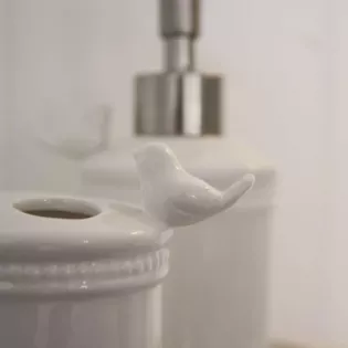 accessoires de toilettes Décor Oiseau Romantique