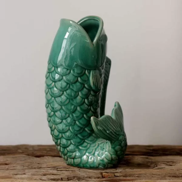 Vase Poisson céramique Verte Chehoma
