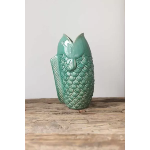 Vase Poisson céramique Verte Chehoma