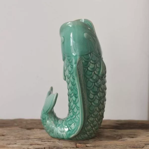 Vase Poisson céramique Verte Chehoma