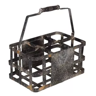 Panier Porte Bouteilles Style Rétro Métal 